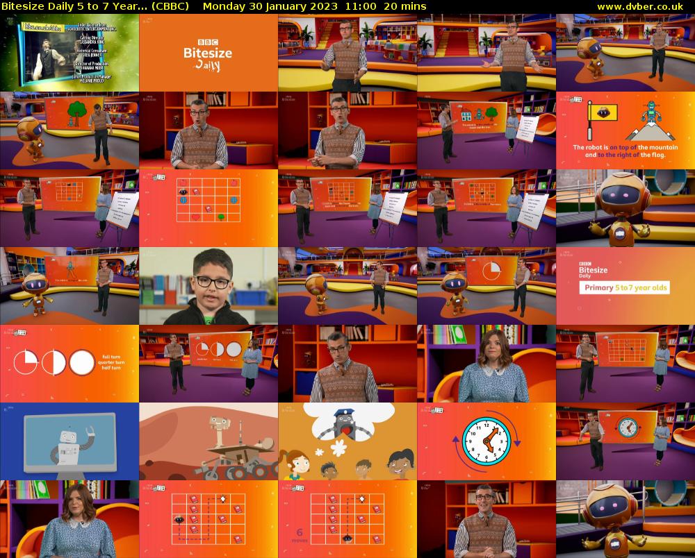 Bitesize Daily 5 to 7 year... (CBBC) Monday 30 January 2023 11:00 - 11:20