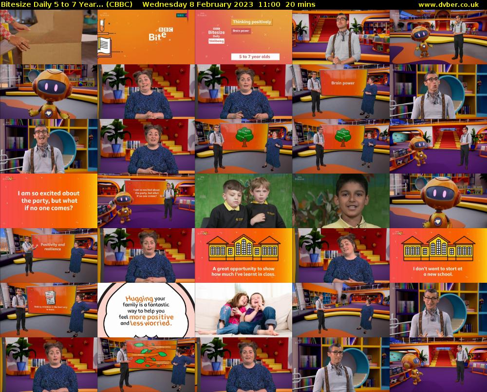 Bitesize Daily 5 to 7 year... (CBBC) Wednesday 8 February 2023 11:00 - 11:20