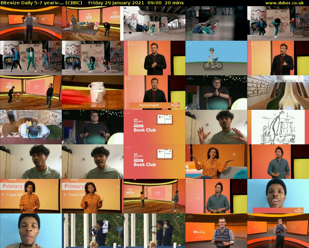 Bitesize Daily 5-7 years:... (CBBC) Friday 29 January 2021 09:00 - 09:20