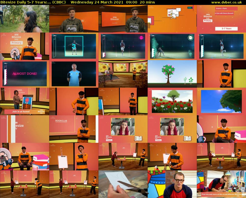 Bitesize Daily 5-7 years:... (CBBC) Wednesday 24 March 2021 09:00 - 09:20