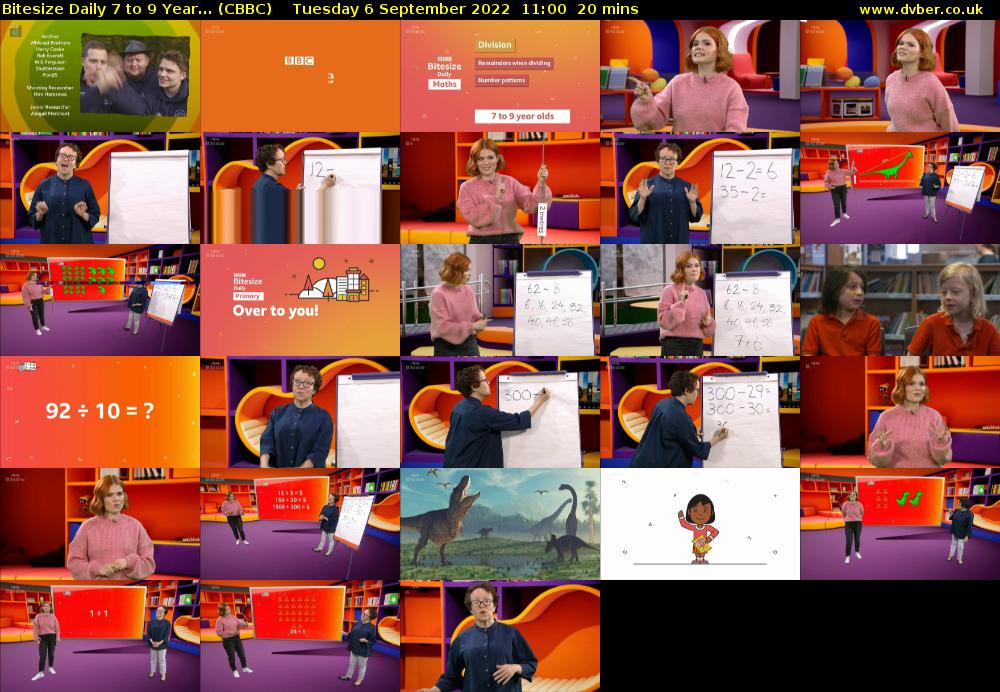 Bitesize Daily 7 to 9 year... (CBBC) Tuesday 6 September 2022 11:00 - 11:20