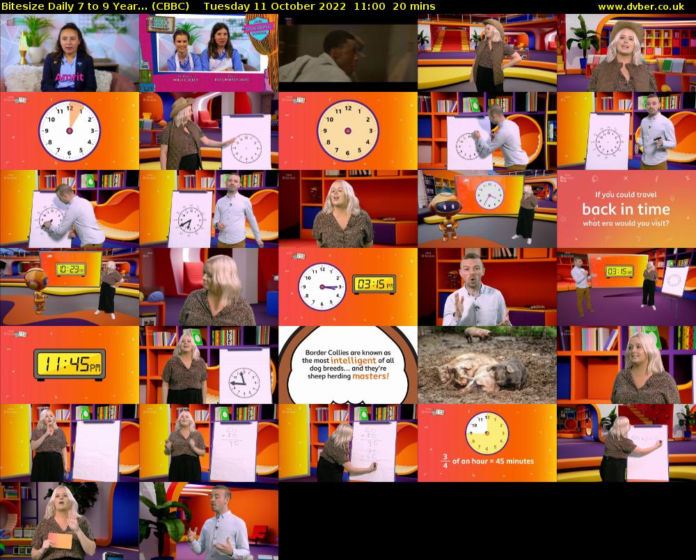 Bitesize Daily 7 to 9 year... (CBBC) Tuesday 11 October 2022 11:00 - 11:20