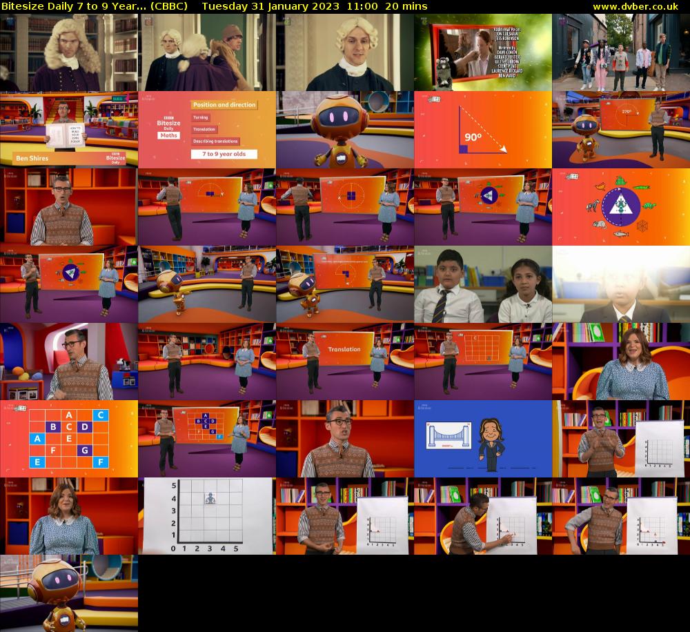 Bitesize Daily 7 to 9 year... (CBBC) Tuesday 31 January 2023 11:00 - 11:20