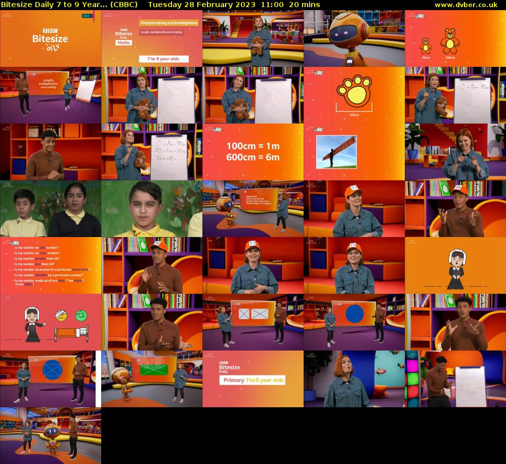 Bitesize Daily 7 to 9 year... (CBBC) Tuesday 28 February 2023 11:00 - 11:20