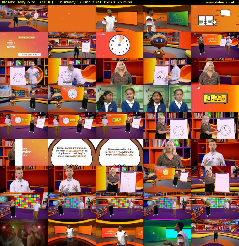 Bitesize Daily 7- to... (CBBC) Thursday 17 June 2021 09:20 - 09:45
