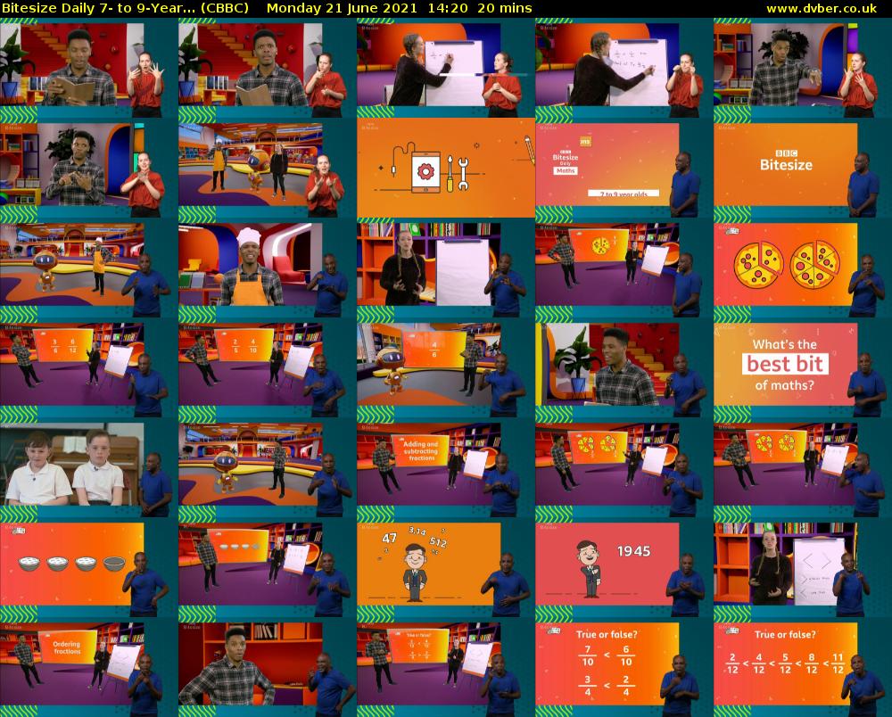 Bitesize Daily 7- to 9-Year... (CBBC) Monday 21 June 2021 14:20 - 14:40