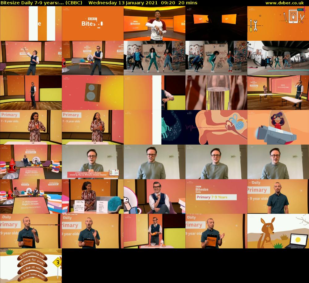 Bitesize Daily 7-9 years:... (CBBC) Wednesday 13 January 2021 09:20 - 09:40