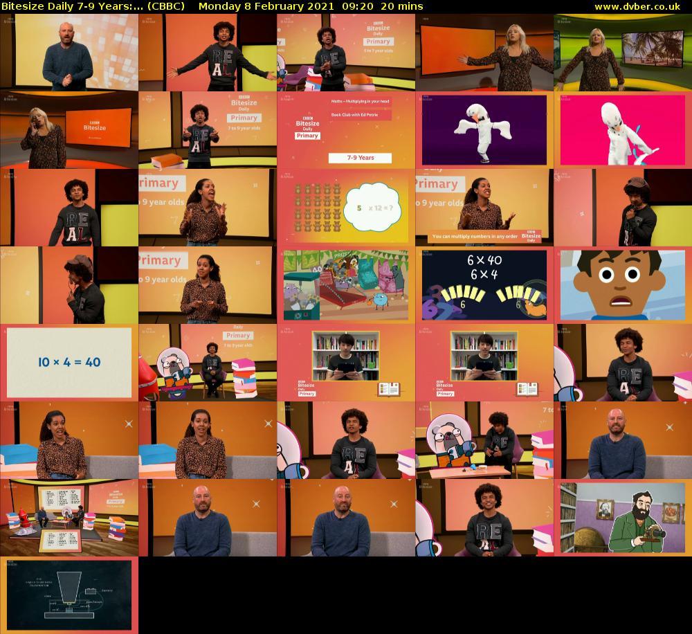 Bitesize Daily 7-9 years:... (CBBC) Monday 8 February 2021 09:20 - 09:40