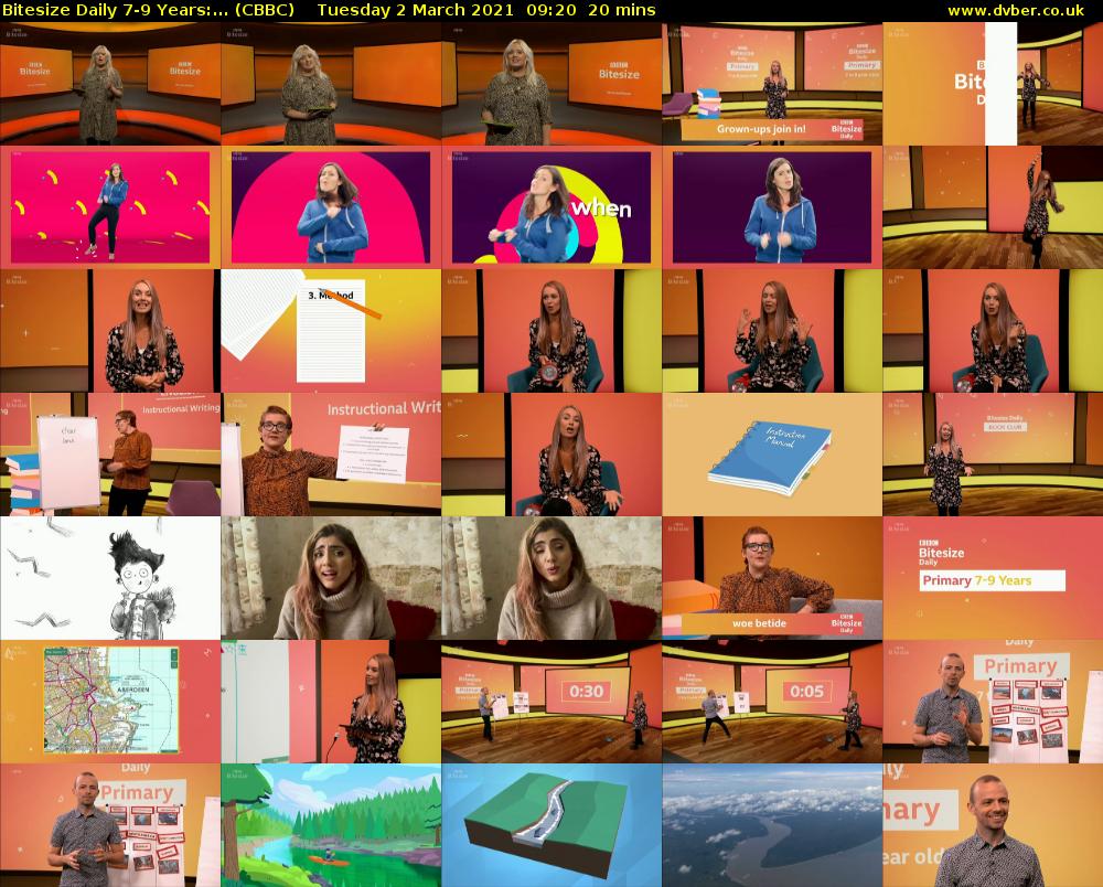 Bitesize Daily 7-9 years:... (CBBC) Tuesday 2 March 2021 09:20 - 09:40