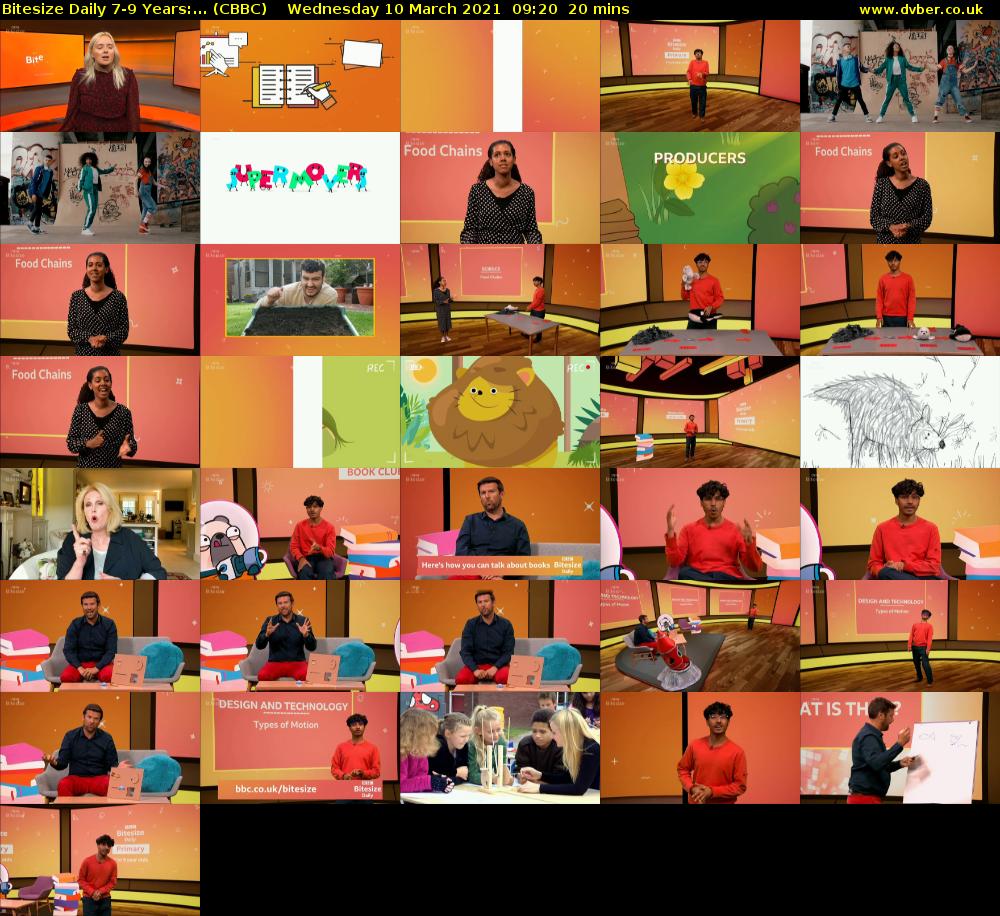 Bitesize Daily 7-9 years:... (CBBC) Wednesday 10 March 2021 09:20 - 09:40