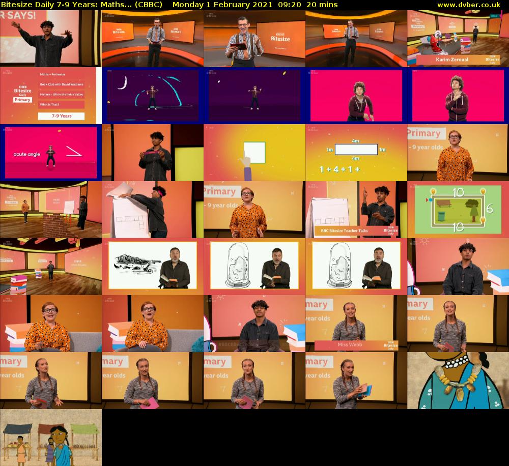 Bitesize Daily 7-9 years: Maths... (CBBC) Monday 1 February 2021 09:20 - 09:40