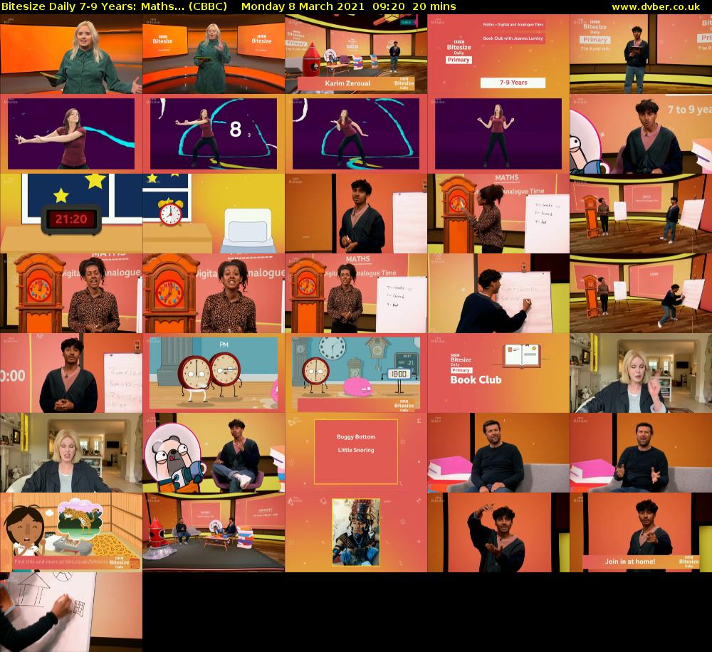 Bitesize Daily 7-9 years: Maths... (CBBC) Monday 8 March 2021 09:20 - 09:40