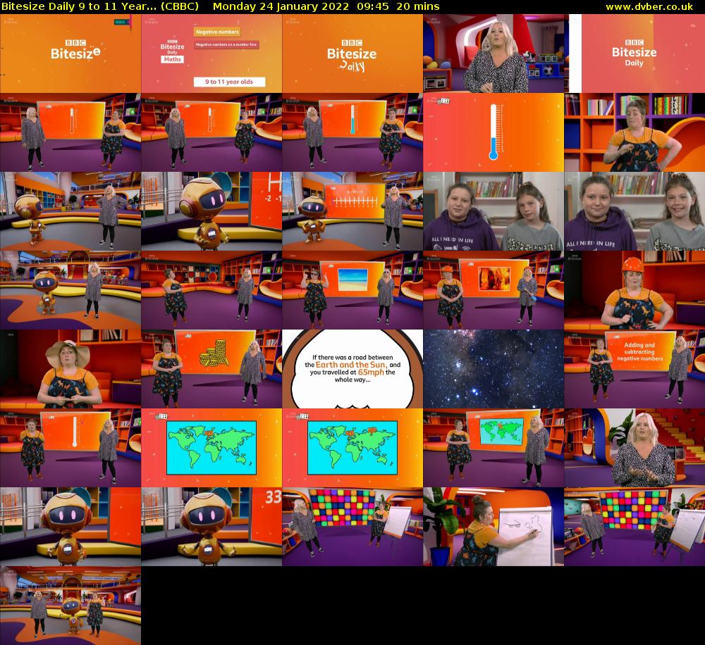Bitesize Daily 9 to 11 year... (CBBC) Monday 24 January 2022 09:45 - 10:05