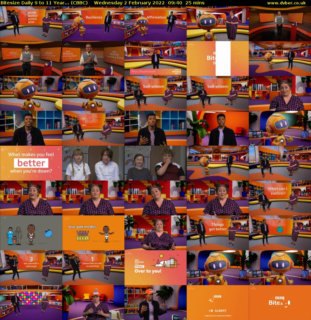 Bitesize Daily 9 to 11 year... (CBBC) Wednesday 2 February 2022 09:40 - 10:05