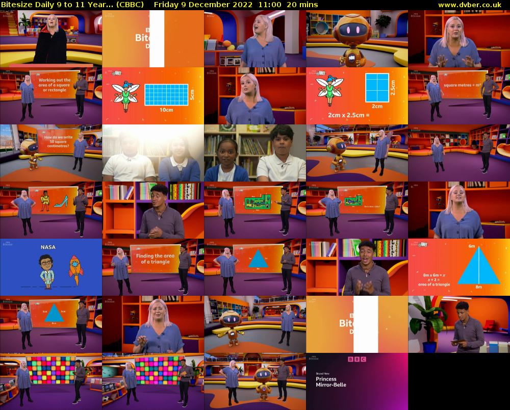 Bitesize Daily 9 to 11 year... (CBBC) Friday 9 December 2022 11:00 - 11:20