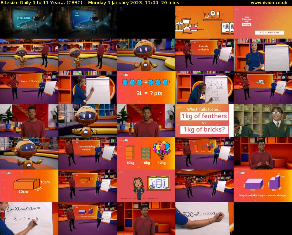 Bitesize Daily 9 to 11 year... (CBBC) Monday 9 January 2023 11:00 - 11:20