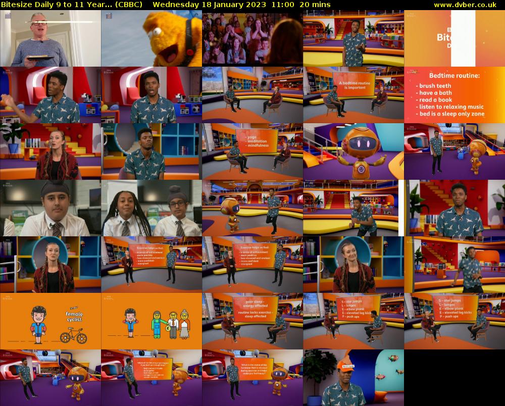 Bitesize Daily 9 to 11 year... (CBBC) Wednesday 18 January 2023 11:00 - 11:20