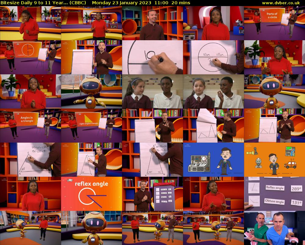 Bitesize Daily 9 to 11 year... (CBBC) Monday 23 January 2023 11:00 - 11:20