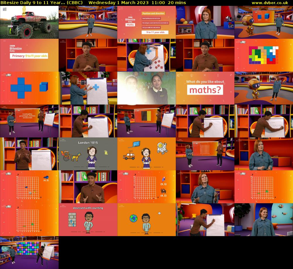 Bitesize Daily 9 to 11 year... (CBBC) Wednesday 1 March 2023 11:00 - 11:20