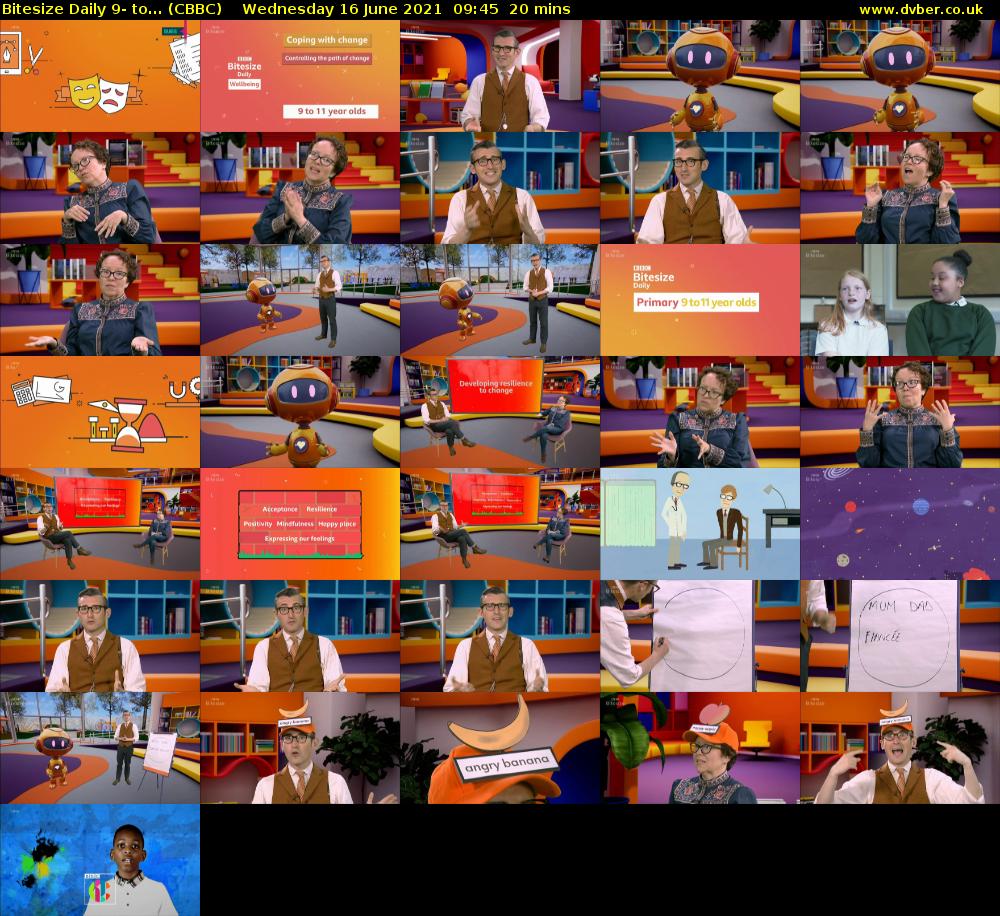 Bitesize Daily 9- to... (CBBC) Wednesday 16 June 2021 09:45 - 10:05