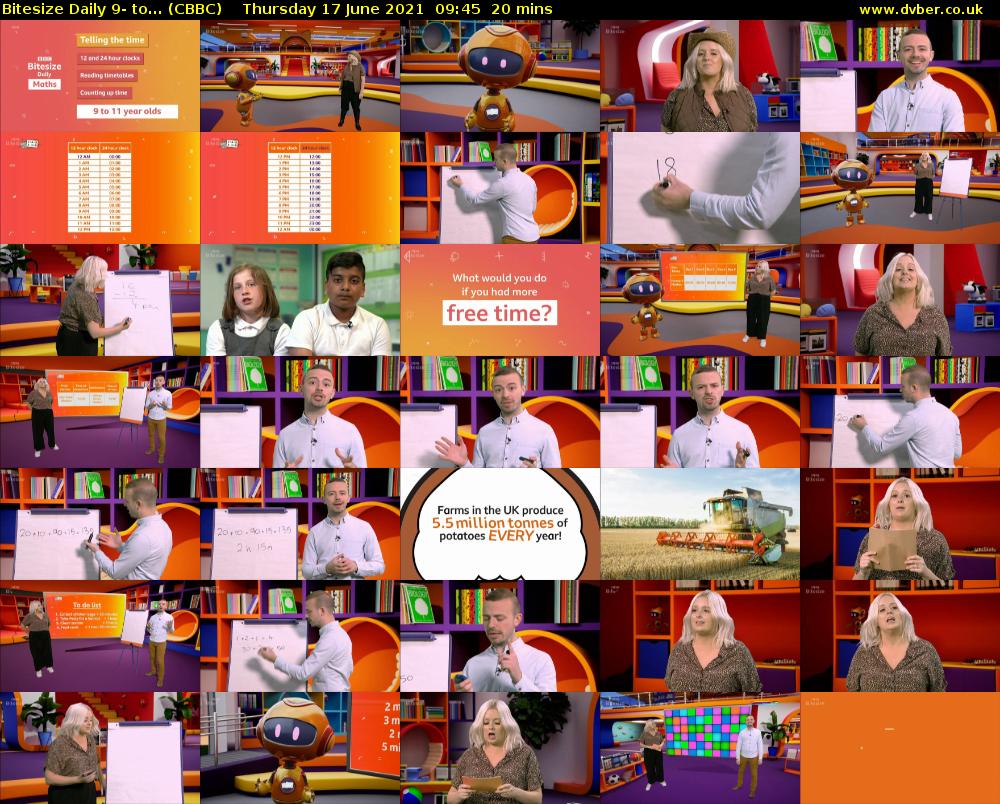 Bitesize Daily 9- to... (CBBC) Thursday 17 June 2021 09:45 - 10:05