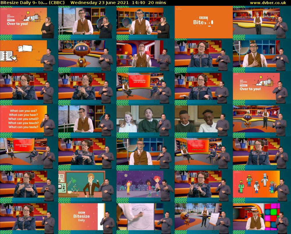 Bitesize Daily 9- to... (CBBC) Wednesday 23 June 2021 14:40 - 15:00