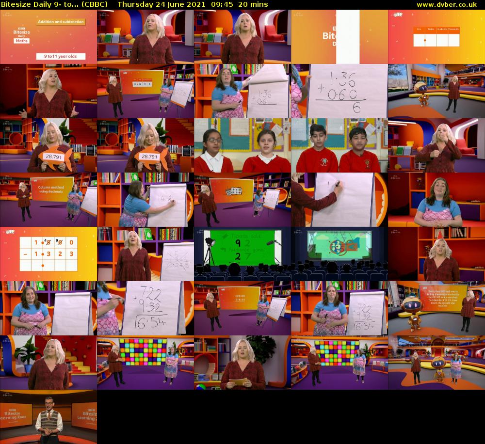 Bitesize Daily 9- to... (CBBC) Thursday 24 June 2021 09:45 - 10:05