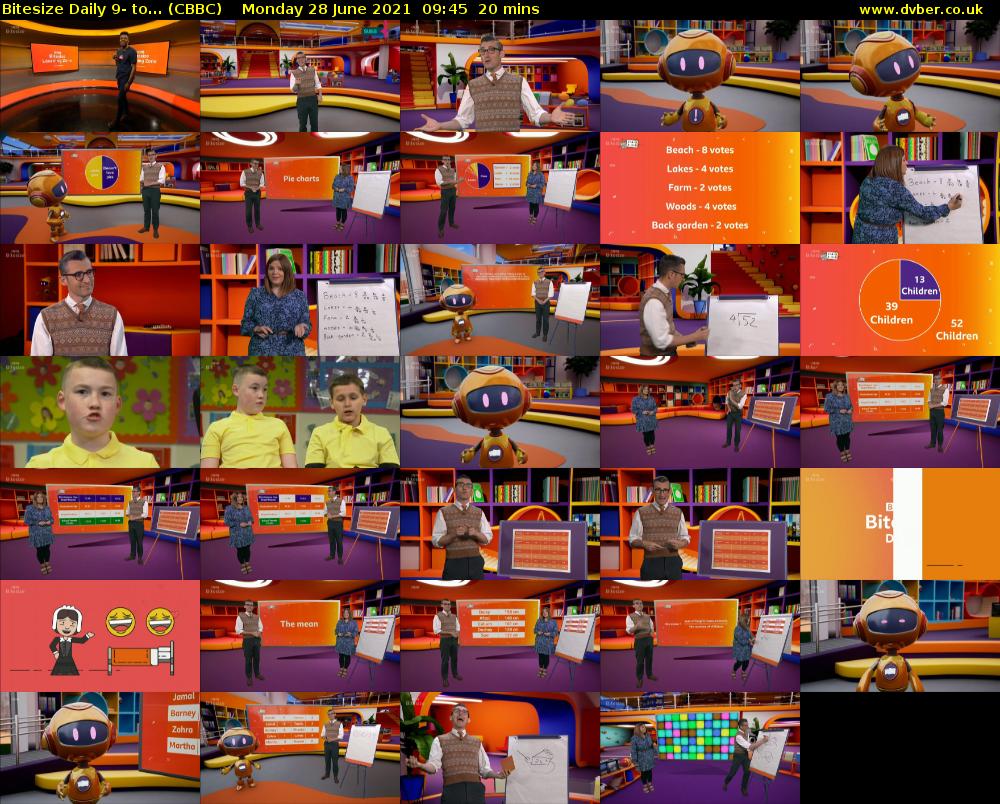 Bitesize Daily 9- to... (CBBC) Monday 28 June 2021 09:45 - 10:05