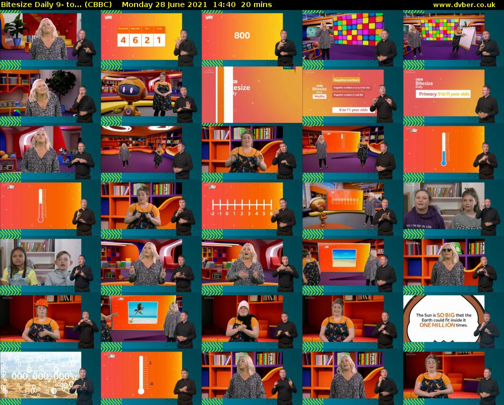 Bitesize Daily 9- to... (CBBC) Monday 28 June 2021 14:40 - 15:00