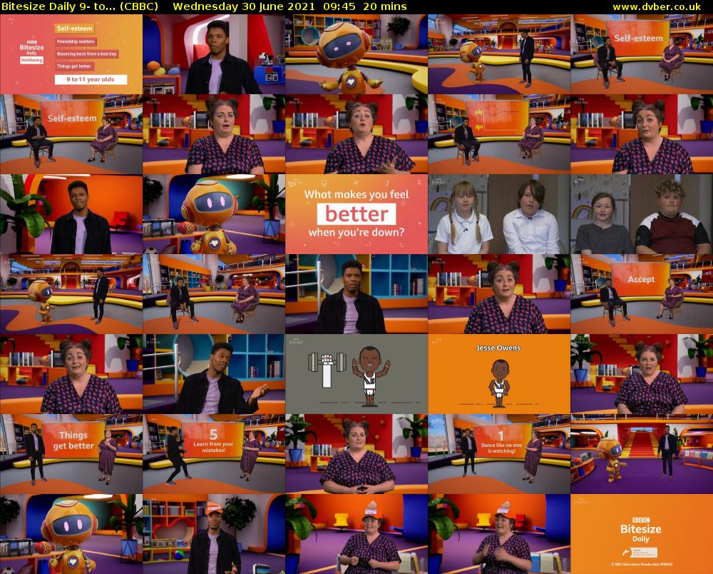 Bitesize Daily 9- to... (CBBC) Wednesday 30 June 2021 09:45 - 10:05