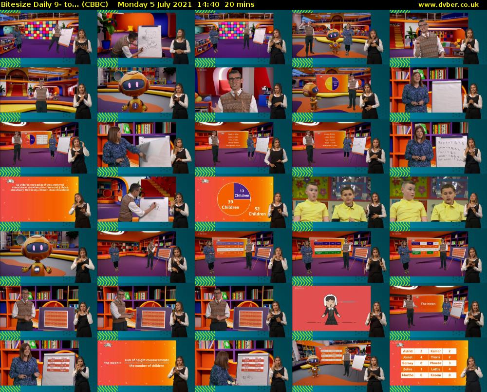 Bitesize Daily 9- to... (CBBC) Monday 5 July 2021 14:40 - 15:00