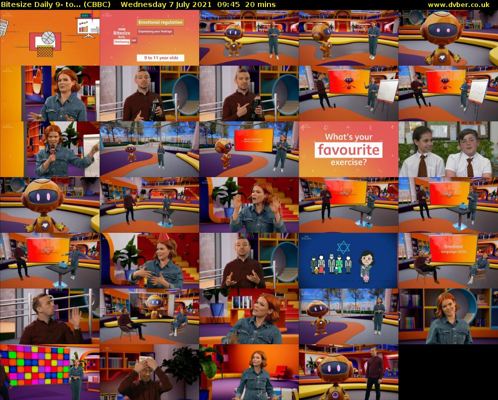 Bitesize Daily 9- to... (CBBC) Wednesday 7 July 2021 09:45 - 10:05