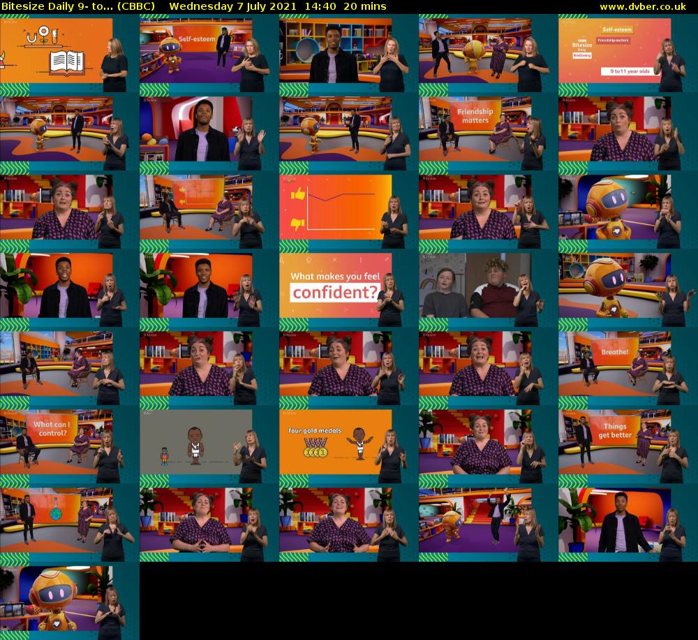 Bitesize Daily 9- to... (CBBC) Wednesday 7 July 2021 14:40 - 15:00