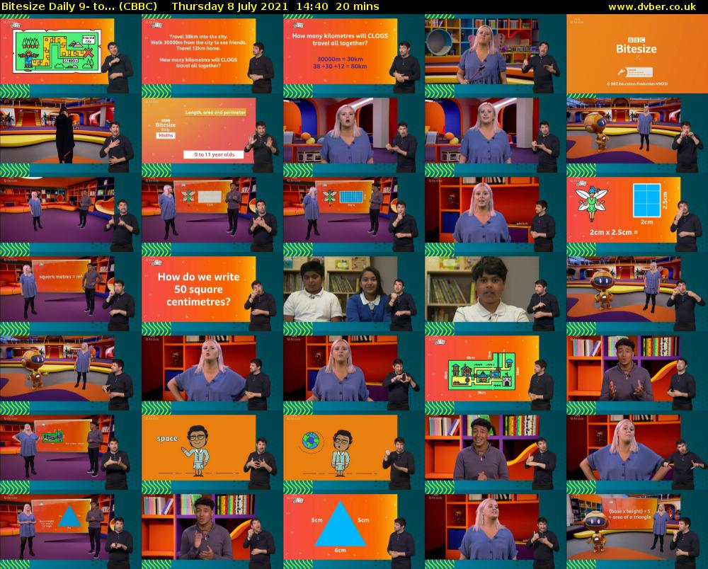 Bitesize Daily 9- to... (CBBC) Thursday 8 July 2021 14:40 - 15:00