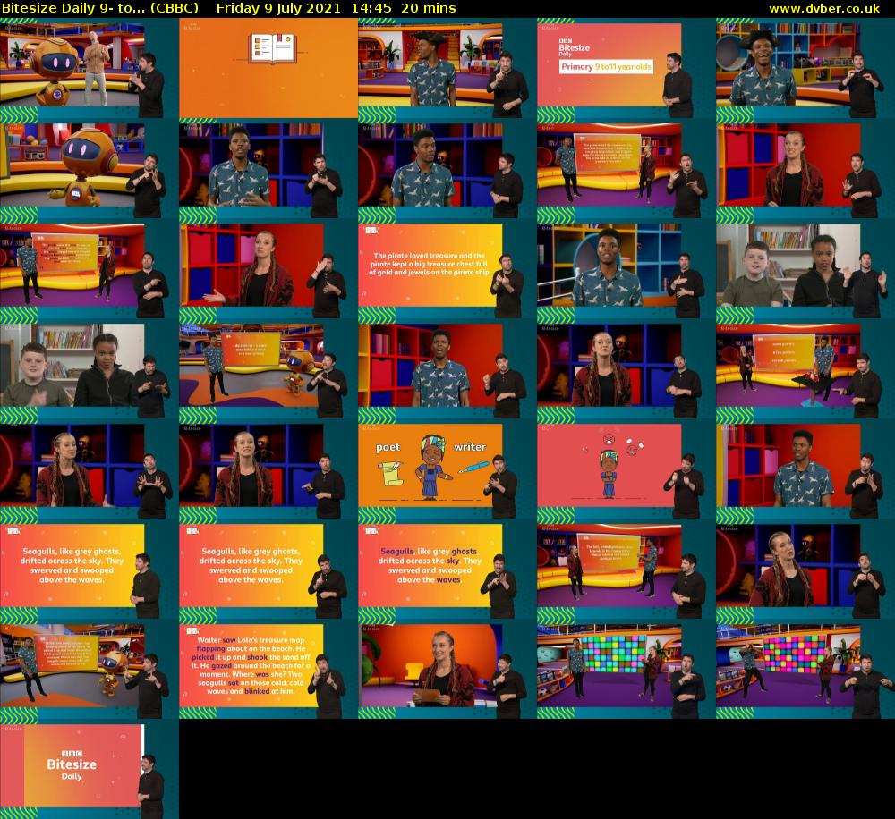 Bitesize Daily 9- to... (CBBC) Friday 9 July 2021 14:45 - 15:05
