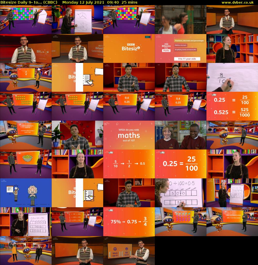 Bitesize Daily 9- to... (CBBC) Monday 12 July 2021 09:40 - 10:05