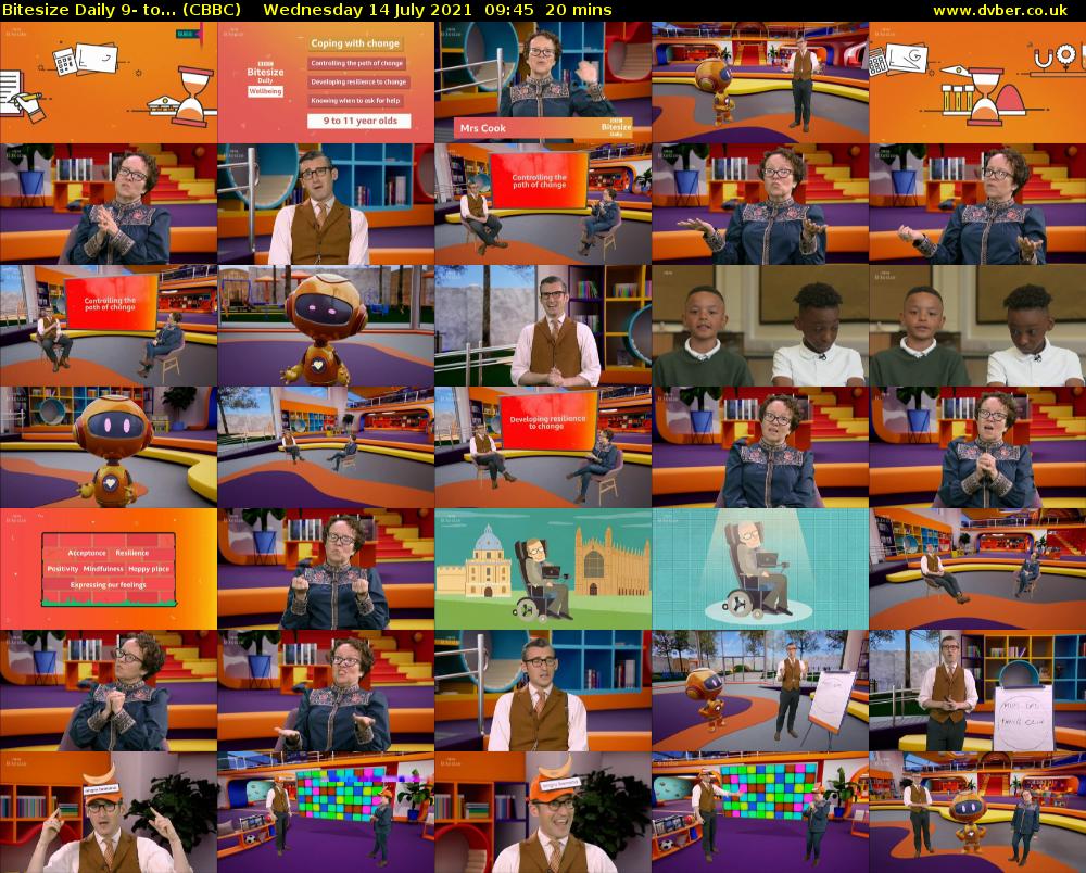 Bitesize Daily 9- to... (CBBC) Wednesday 14 July 2021 09:45 - 10:05
