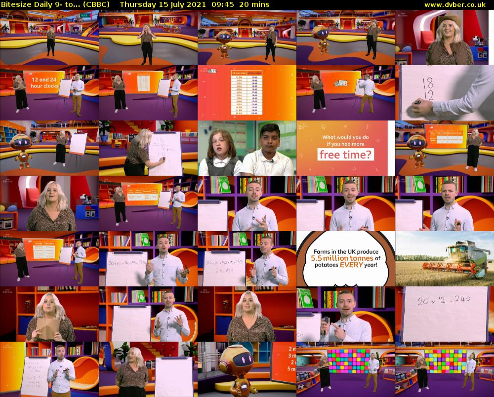 Bitesize Daily 9- to... (CBBC) Thursday 15 July 2021 09:45 - 10:05