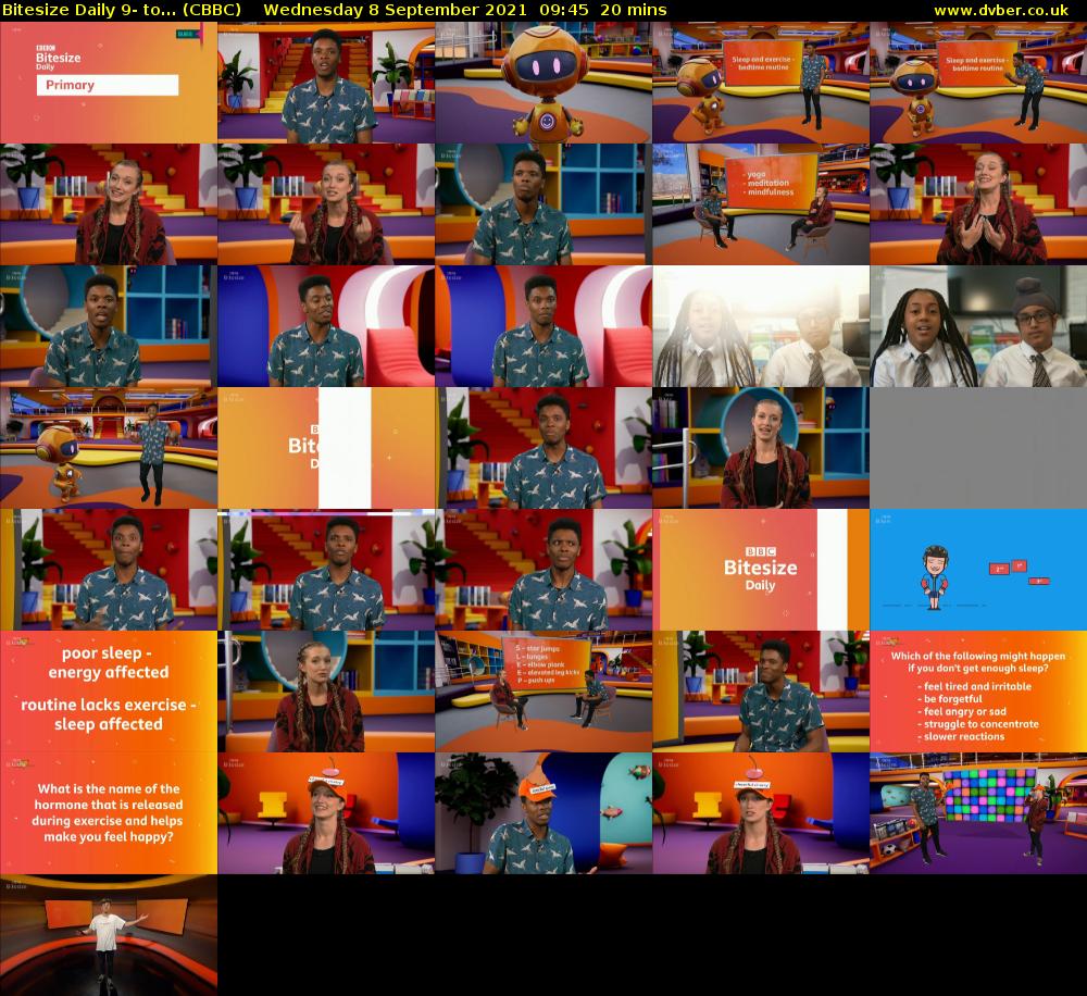Bitesize Daily 9- to... (CBBC) Wednesday 8 September 2021 09:45 - 10:05