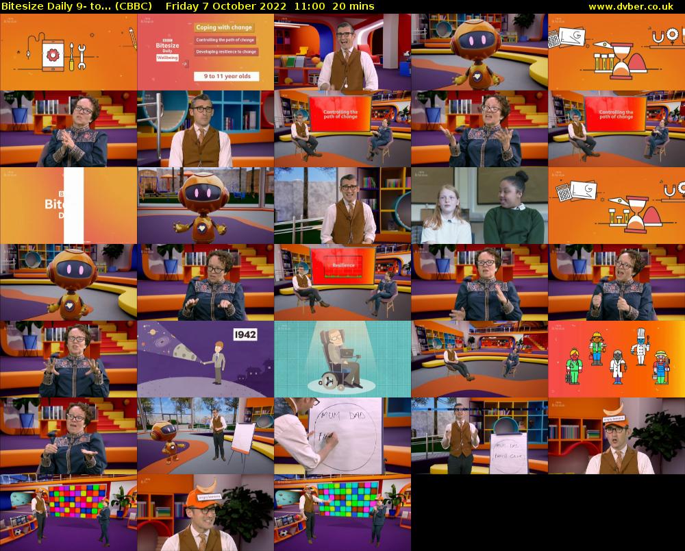Bitesize Daily 9- to... (CBBC) Friday 7 October 2022 11:00 - 11:20