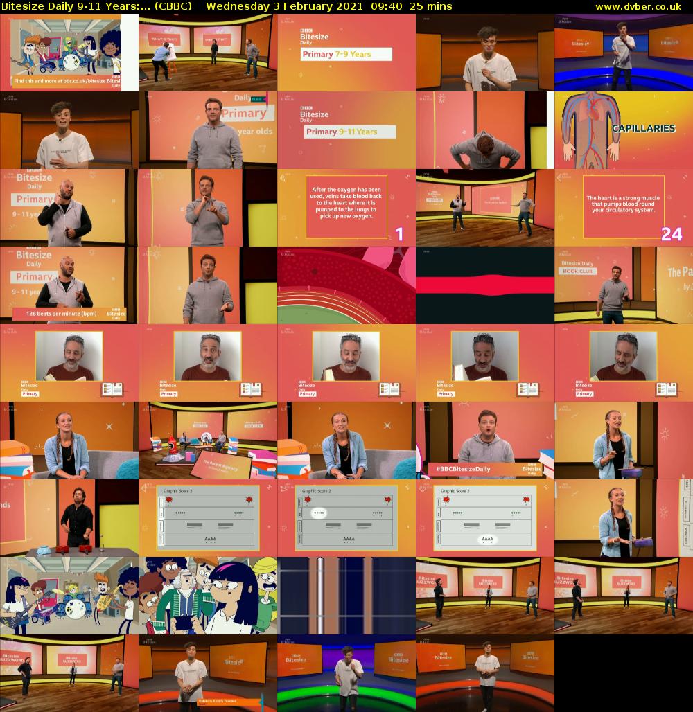 Bitesize Daily 9-11 years:... (CBBC) Wednesday 3 February 2021 09:40 - 10:05