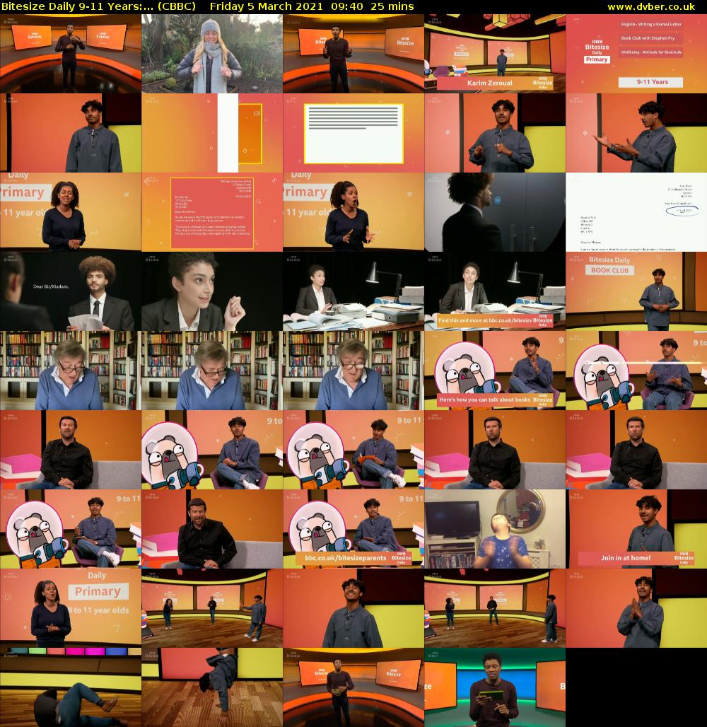 Bitesize Daily 9-11 years:... (CBBC) Friday 5 March 2021 09:40 - 10:05