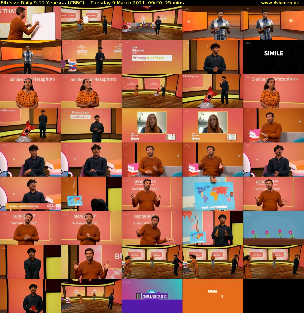 Bitesize Daily 9-11 years:... (CBBC) Tuesday 9 March 2021 09:40 - 10:05
