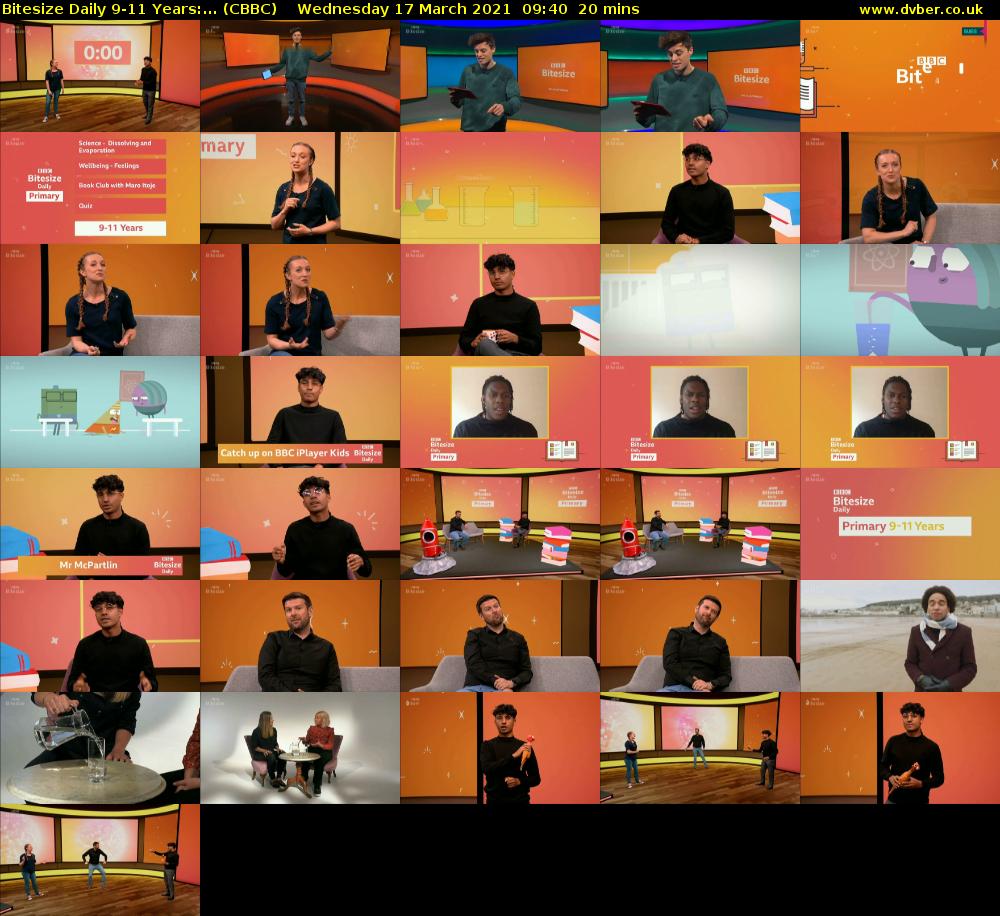Bitesize Daily 9-11 years:... (CBBC) Wednesday 17 March 2021 09:40 - 10:00