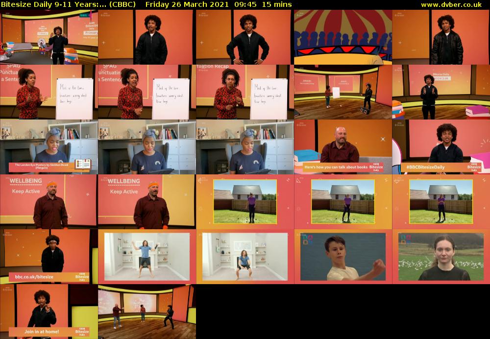 Bitesize Daily 9-11 years:... (CBBC) Friday 26 March 2021 09:45 - 10:00