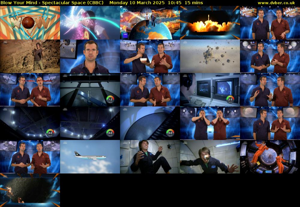 Blow Your Mind - Spectacular Space (CBBC) Monday 10 March 2025 10:45 - 11:00