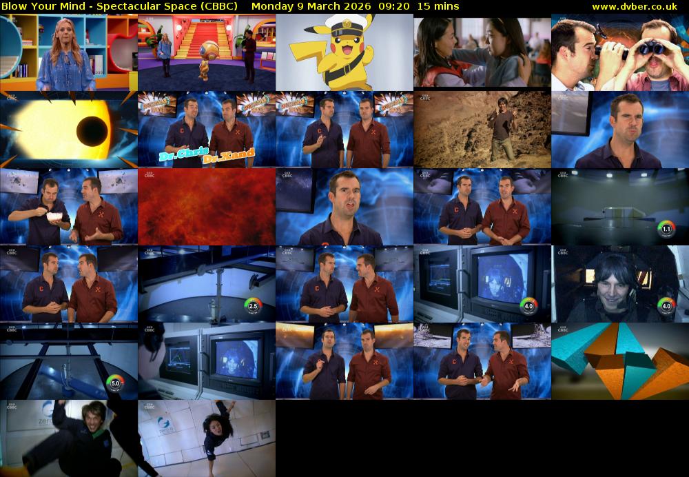 Blow Your Mind - Spectacular Space (CBBC) Monday 9 March 2026 09:20 - 09:35