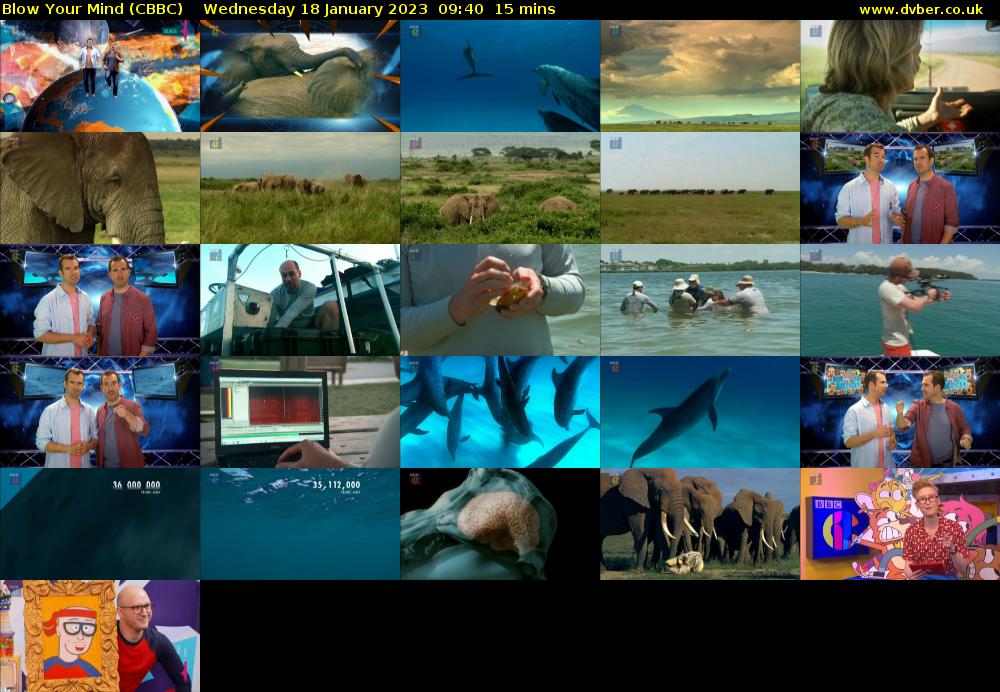 Blow Your Mind (CBBC) Wednesday 18 January 2023 09:40 - 09:55