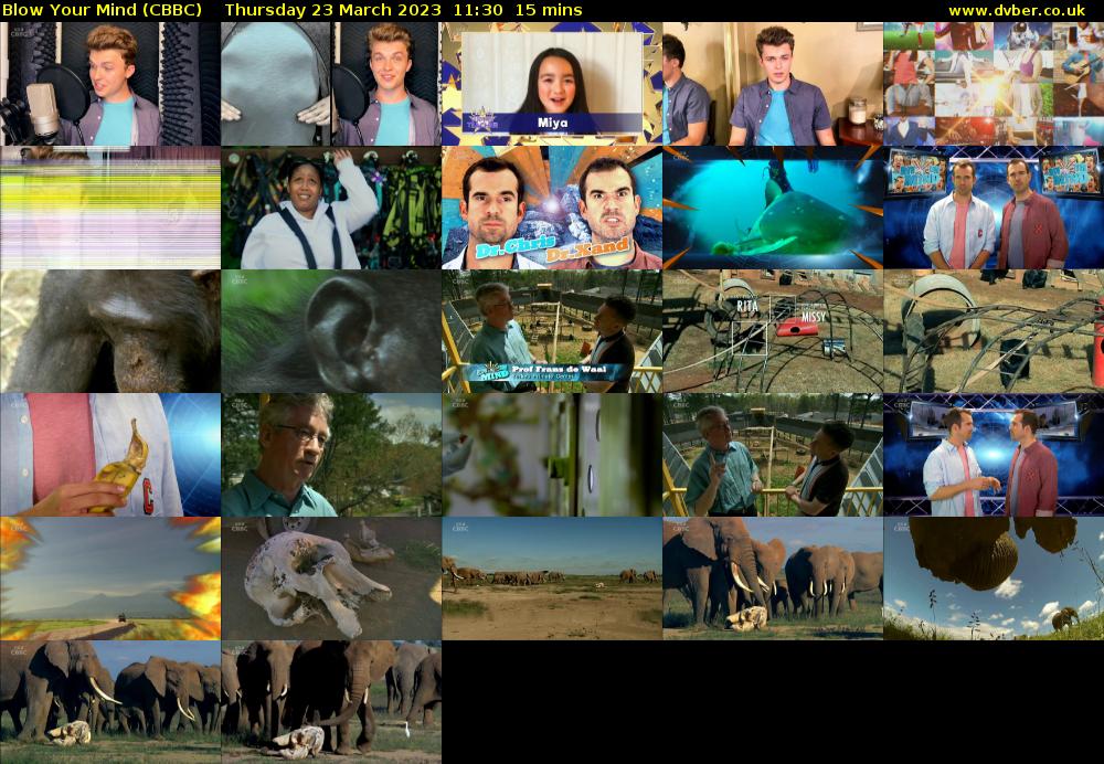 Blow Your Mind (CBBC) Thursday 23 March 2023 11:30 - 11:45