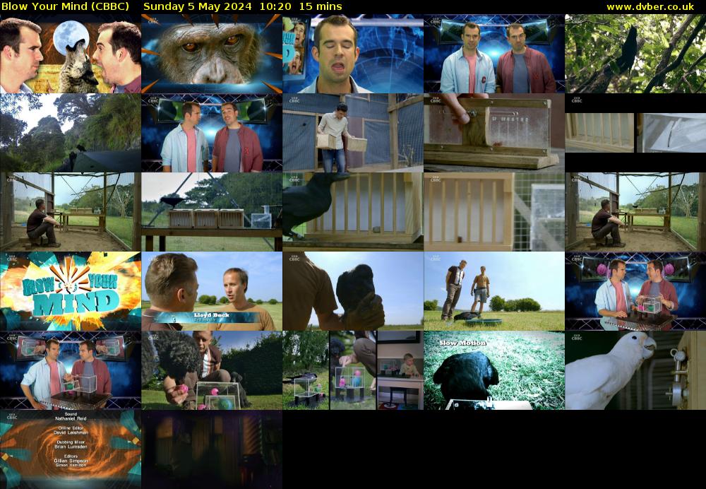Blow Your Mind (CBBC) Sunday 5 May 2024 10:20 - 10:35